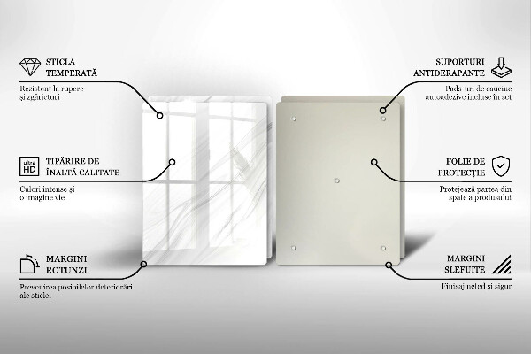 Zaščitna plošča za štedilnik Nežen marmor
