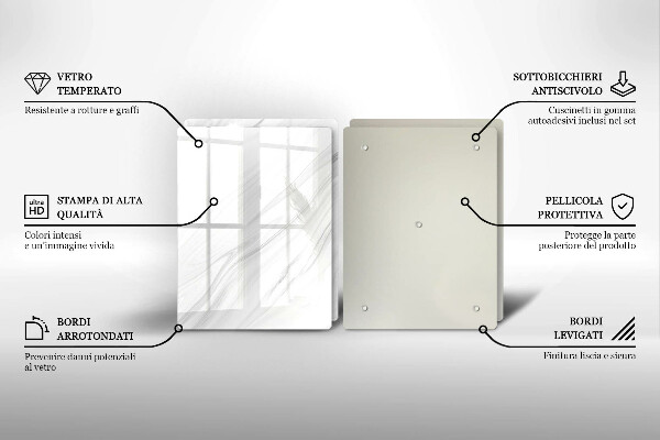 Zaščitna plošča za štedilnik Nežen marmor