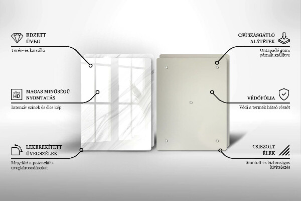 Zaščitna plošča za štedilnik Nežen marmor
