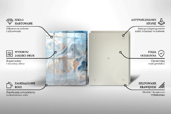Zaščitna plošča za štedilnik Tekstura marmorja