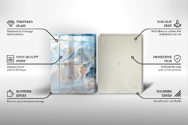 Zaščitna plošča za štedilnik Tekstura marmorja