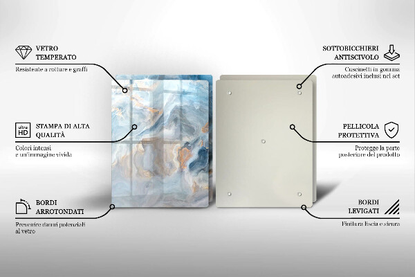 Zaščitna plošča za štedilnik Tekstura marmorja
