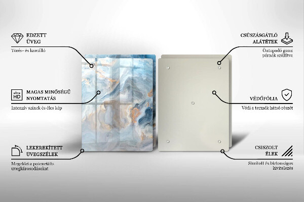 Zaščitna plošča za štedilnik Tekstura marmorja