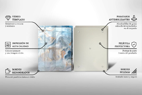 Zaščitna plošča za štedilnik Tekstura marmorja