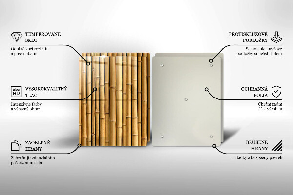 Zaščitna plošča za štedilnik Naravni boho bambus