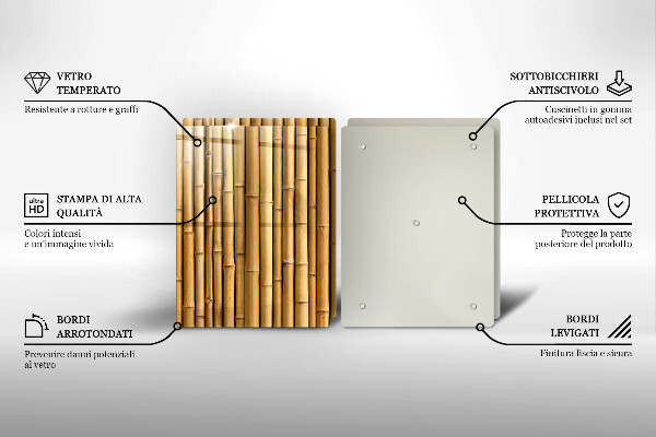 Zaščitna plošča za štedilnik Naravni boho bambus