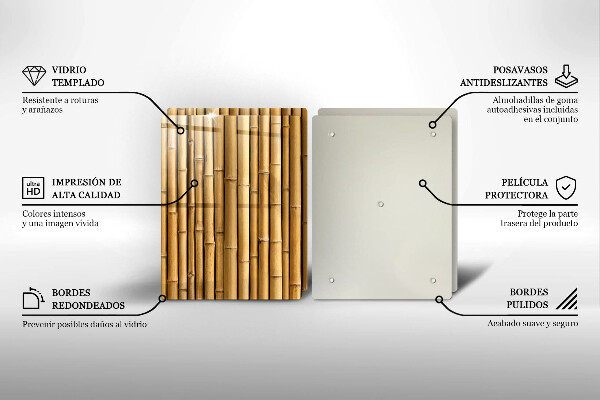 Zaščitna plošča za štedilnik Naravni boho bambus