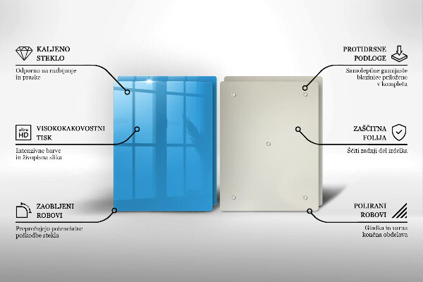 Zaščitna plošča za štedilnik Modra barva