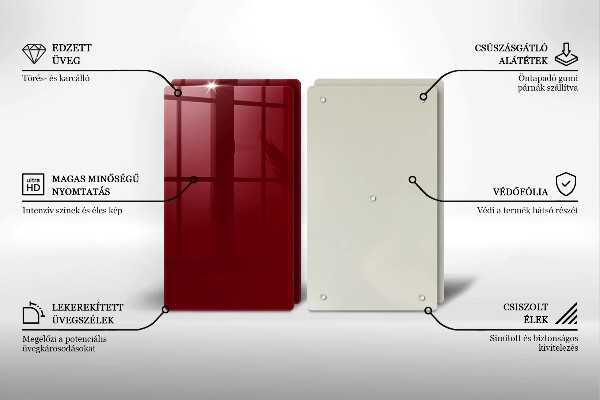 Zaščitna plošča za štedilnik Bordo barva