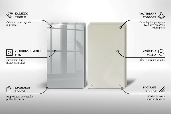Zaščitna plošča za štedilnik Siva barva