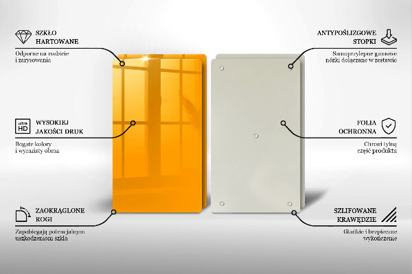 Zaščitna plošča za štedilnik Temno rumene barve