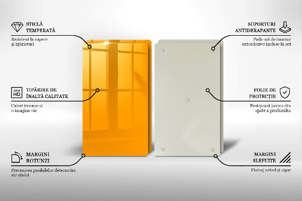 Zaščitna plošča za štedilnik Temno rumene barve