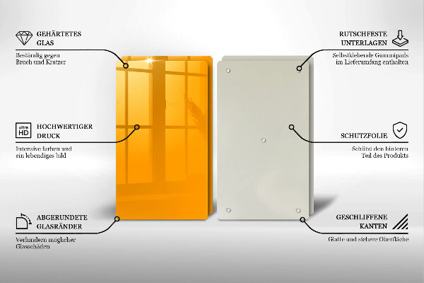 Zaščitna plošča za štedilnik Temno rumene barve