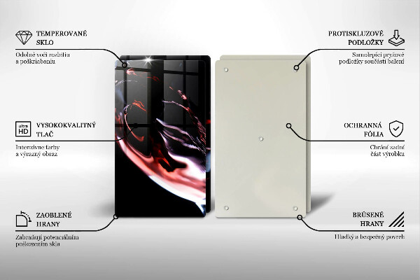 Zaščitna plošča za štedilnik Kozarec rdečega vina