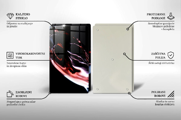 Zaščitna plošča za štedilnik Kozarec rdečega vina