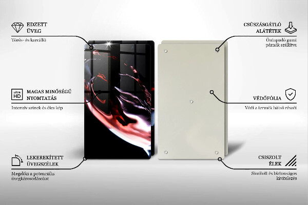 Zaščitna plošča za štedilnik Kozarec rdečega vina