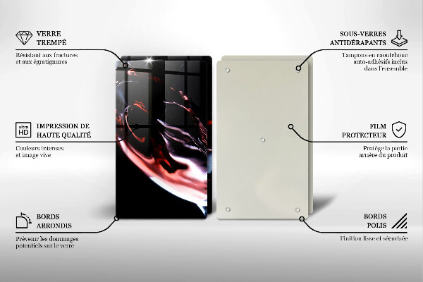 Zaščitna plošča za štedilnik Kozarec rdečega vina