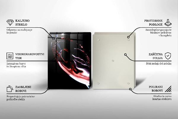 Zaščitna plošča za štedilnik Kozarec rdečega vina