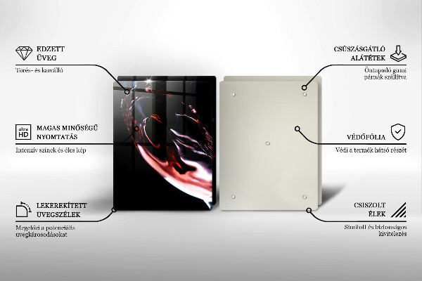 Zaščitna plošča za štedilnik Kozarec rdečega vina