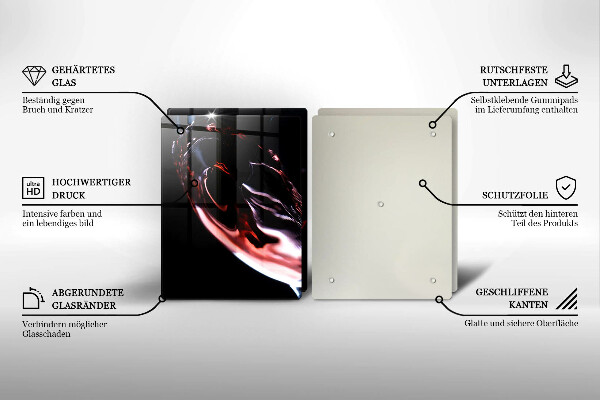 Zaščitna plošča za štedilnik Kozarec rdečega vina