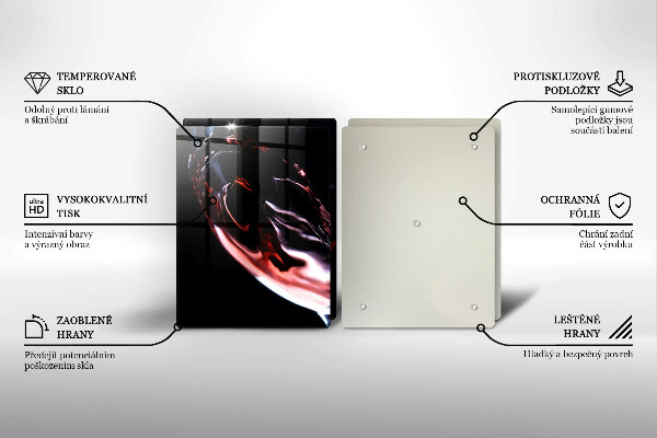 Zaščitna plošča za štedilnik Kozarec rdečega vina