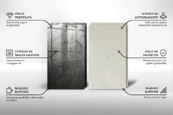Zaščitna plošča za štedilnik Kovinska tekstura