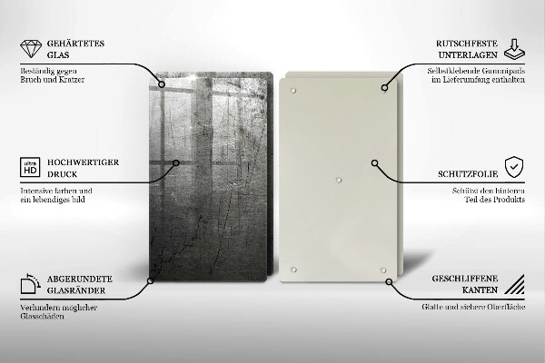 Zaščitna plošča za štedilnik Kovinska tekstura