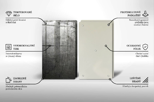 Zaščitna plošča za štedilnik Kovinska tekstura