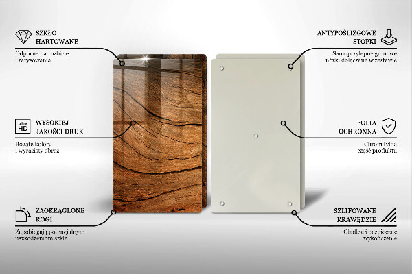 Zaščitna plošča za štedilnik Tekstura lesene plošče