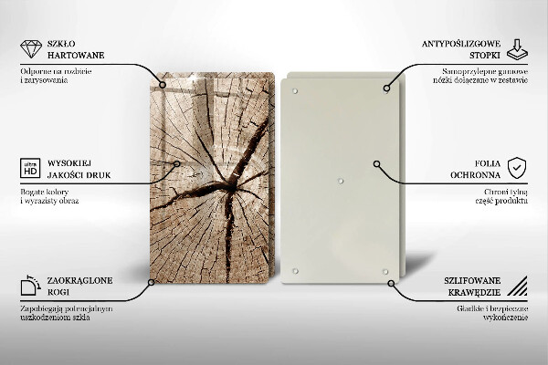 Zaščitna plošča za štedilnik Prerez drevesa