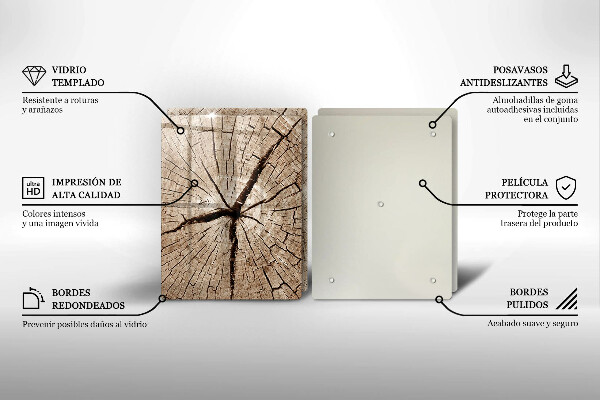 Zaščitna plošča za štedilnik Prerez drevesa