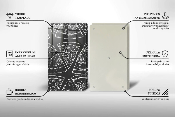 Zaščitna plošča za štedilnik Ilustracija pice