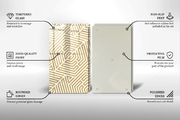 Zaščitna plošča za štedilnik Geometrijske črte