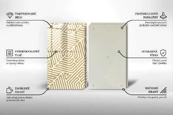 Zaščitna plošča za štedilnik Geometrijske črte