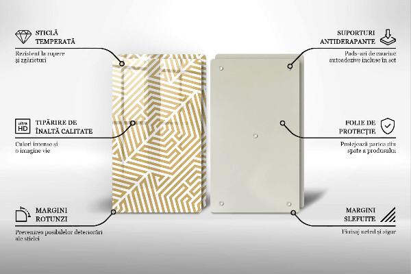 Zaščitna plošča za štedilnik Geometrijske črte