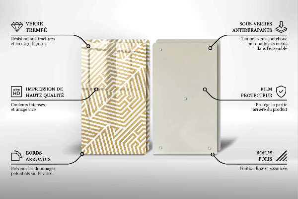 Zaščitna plošča za štedilnik Geometrijske črte