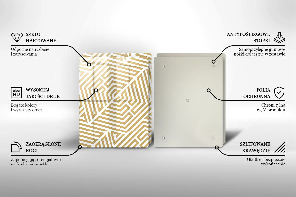 Zaščitna plošča za štedilnik Geometrijske črte