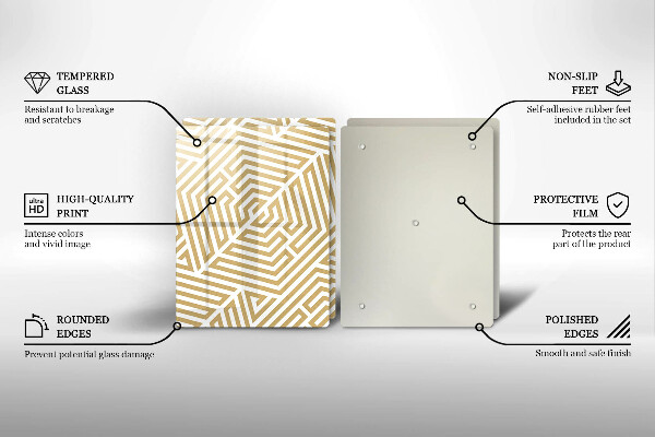 Zaščitna plošča za štedilnik Geometrijske črte