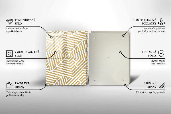 Zaščitna plošča za štedilnik Geometrijske črte