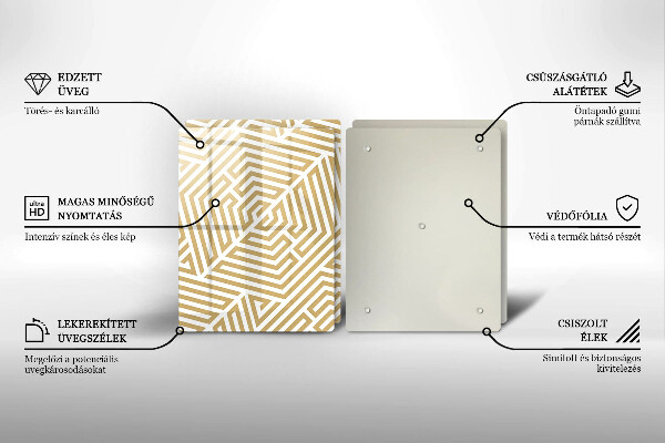 Zaščitna plošča za štedilnik Geometrijske črte