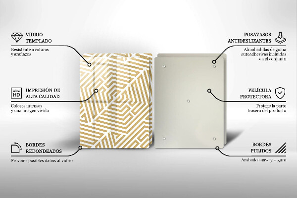 Zaščitna plošča za štedilnik Geometrijske črte
