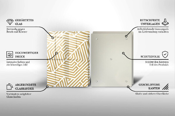 Zaščitna plošča za štedilnik Geometrijske črte