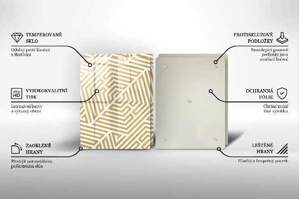 Zaščitna plošča za štedilnik Geometrijske črte