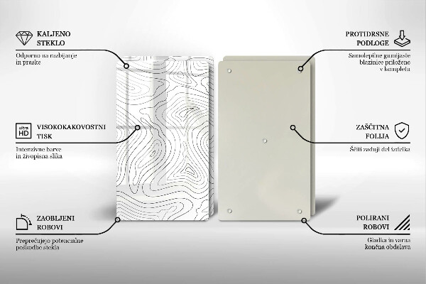 Stenska zaščitna plošča za štedilnik Abstraktne oblike