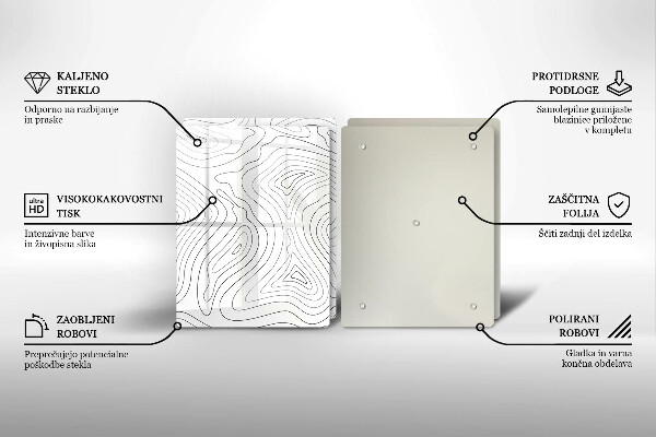 Stenska zaščitna plošča za štedilnik Abstraktne oblike