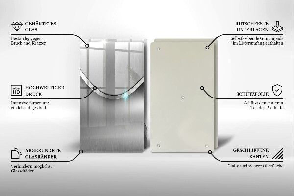 Zaščitna plošča za štedilnik Kovinska abstrakcija