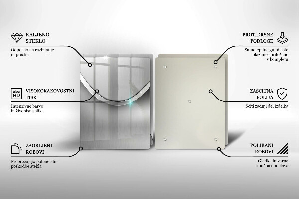 Zaščitna plošča za štedilnik Kovinska abstrakcija