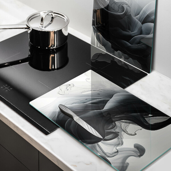 Zaščitna plošča za štedilnik Abstrakcija črnega dima