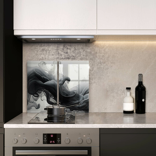 Zaščitna plošča za štedilnik Abstrakcija črnega dima