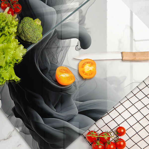 Zaščitna plošča za štedilnik Abstrakcija črnega dima